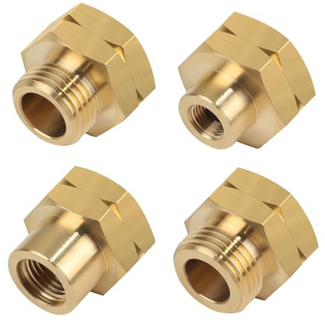 CPROSP 4 Pièces Adaptateur Gaz Europe, Raccord Gaz Europe, Adaptateur Gaz en Laiton, Convient aux Réchauds à Gaz, aux Réchauds de Camping, pour Les Vacances ou Le Camping à L'éTranger
