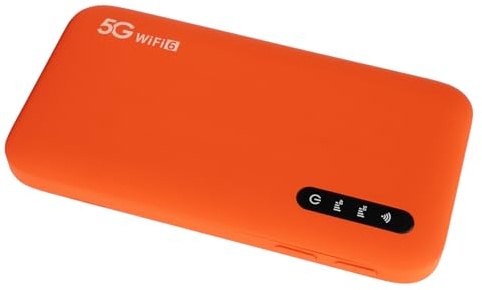 Hotspot Mobile 5G, Dispositivo WiFi Portatile per Viaggi 16 Dispositivi Connessi con Slot per Scheda SIM Router Portatile WiFi6 Dual Band Router Hotspot Wireless Veloce a LED