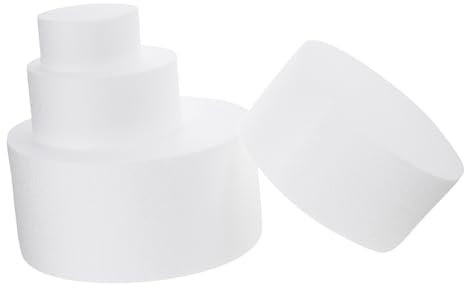 ADOCARN Set 4 Stampi per Torta in Schiuma Fai da Te, Materiale Espanso Sicuro, Forme di 4-10 Pollici per Decorazione Dolci, Supporto per Esercizi Creativi e Regali Feste
