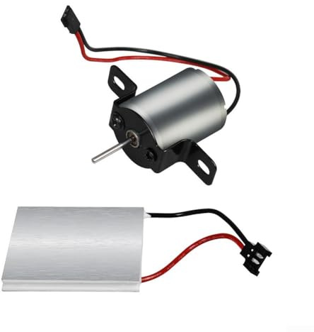 Yuanpgky Kaminventilator-Motor und Stromerzeugungsblatt, Kaminventilator-Zubehör, Ofenventilator-Ersatz-Set, für wärmebetriebene Holzbrenner