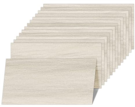 Mysflosy Dalle PVC Adhesive Sol - 61 cm x 30,5 cm - Carrelage Auto-Adhesif Sol Vinyle Motif de Pierre - Boite de 12 Dalles - En paquet de 2,23 m²