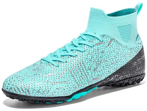 sudorun Chaussures de football pour homme et enfant - Gazon artificiel - Chaussures de football pour garçons et filles - Chaussures d'entraînement AG FG TF Turf, 1126t Tf Vert, 39 EU
