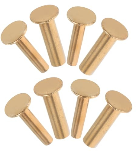 Amosfun Juego de reparación de mango de acero inoxidable para cuchillos de cocina, 4 pares, para fijación de mango de madera, mango de cuchillo casero, herramienta de restauración para bricolaje
