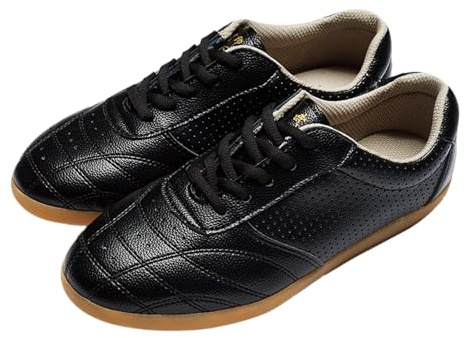 Zapatos de Tai Chi Arte Marcial, Zapatos Tradicionales Chinos de Kung Fu, Zapatillas Wu shu Shaolin Qi Gong Trainer Wing Chun para Hombres Y Mujeres En Interiores Y Exteriores(Size:44EU,Color:Negro)