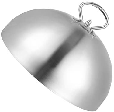 NAMOARLY Stainless Steel Steak Cover Dome Dish Lid 28cm Anti-oil Splashing Cooking Tool for Home and Restaurant Kitchen Gadget Handle