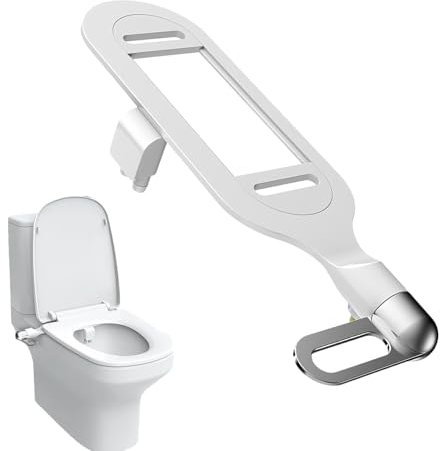YNPQTDS 43 x 12 x 7 cm Asiento de inodoro inteligente Bidé con doble boquilla de lavado de asiento de inodoro ABS Bidé Inserto para inodoro para sanitarios y ropa interior de mujer