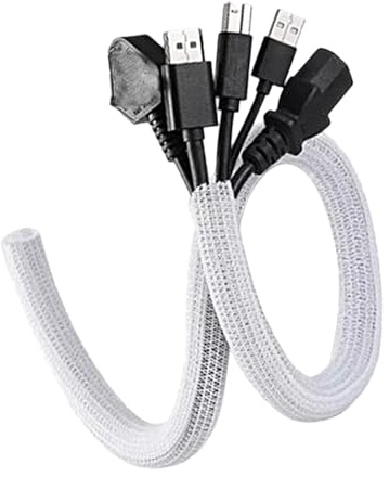 Durable Cable Sleeve Pet Braided Cable Cover Home Office Electronics and Automotive Wiring 2m Length Braided Cable Sleeve Pet Nylon Organizer
