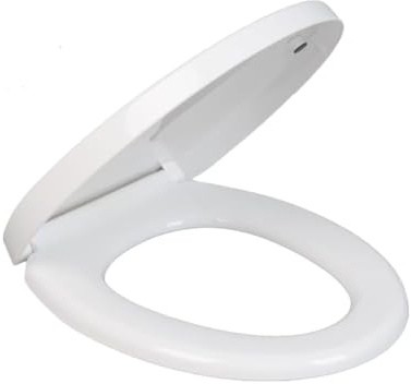 ZXYYPS Toilettensitz Oval mit Soft-Close Funktion | Antibakteriell & Quick-Release | Einfache Montage von oben(O-Form)