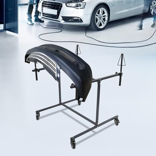 Lackierständer 360°Rotation Felgenlackierständer Lackierwagenreparaturständer mit Universal-Räder, 4 Schwenkrädern Lackierständer für Autos Karosserieständer und Garagen-90*90*80cm (Schwarz)