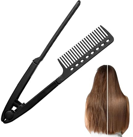 3 Stück Glättungsbürsten in V-Form für glattes Haar, Kamm zum Glätten, geeignet für Friseursalon, professionelle Stylisten, Heimstil