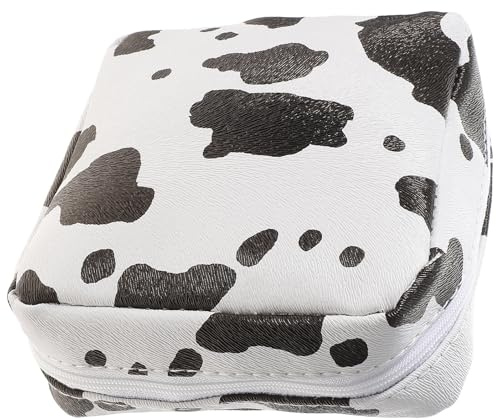 Milisten Damen Periodentasche Pu 13x5x12cm Mit Reißverschluss Aufbewahrungstasche Für Menstruationsbinden Und Hygieneartikel Tragbarer Organizer Für Frauen Und Mädchen