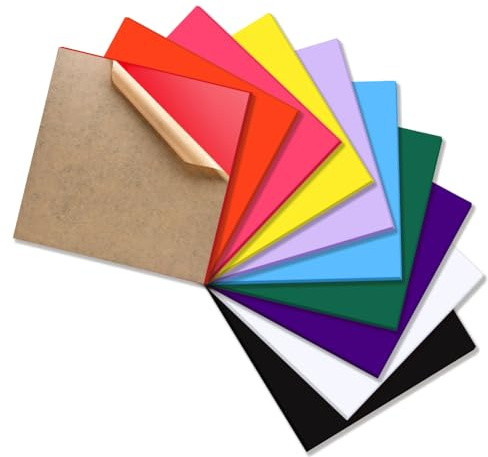 10 stycken 20 x 20 cm akrylplastplatta, akrylglasplatta 3 mm, färgglada plastplattor i set – färgad genomskinlig akrylplatta, för lasergravyr, hantverk och gör-det-själv-projekt, för