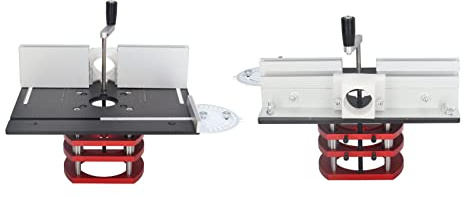 ACOGEDO Fresadora con Placa Superior Base de Elevación para Fresadora Ranura para Carpintería Recorte Biselado Tablero de Mesa Máquinas para Trabajar la Madera Gold Kit de Base de Elevación para