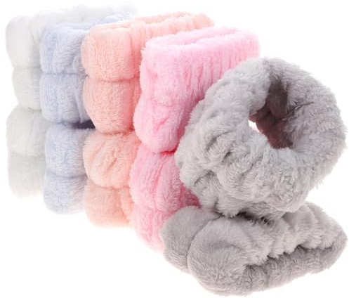 MAGICLULU Elastische Spa Armbänder 10 Stück Packung Saugfähig Mehrfarbig für Damen Gesichtsreinigung und Yoga