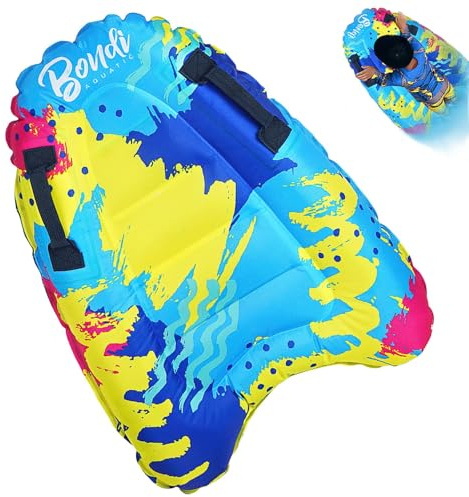Luftmatratze Wasser für Kinder & Erwachsene, FainFun Surfbrett Aufblasbar, Bodyboard mit Griffen, Wassermatratze, Aufblasbare Schwimmbrett, Pool Matratze,Tragbares, für Strand Schwimmbad (C)