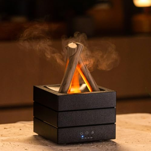 Campfire Aroma Diffuser 280ml Vintage Stove 3D LED Flame Effect