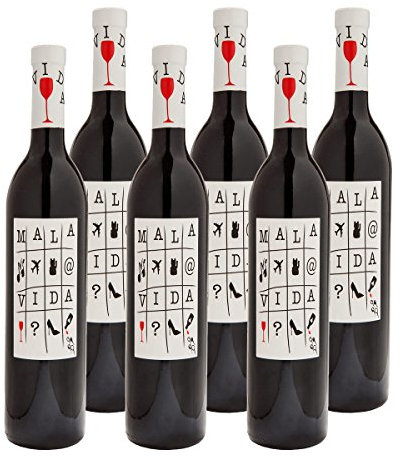 MALA VIDA Vino Tinto Weinpaket | Rotwein D.O. Valenica | Bodegas Arráez | Monastrell, Cabernet Sauvignon, Syrah und Tempranillo | Spar-Set mit 6 Flaschen