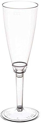 GPPLAST Set di 50 calici da vino in plastica trasparente