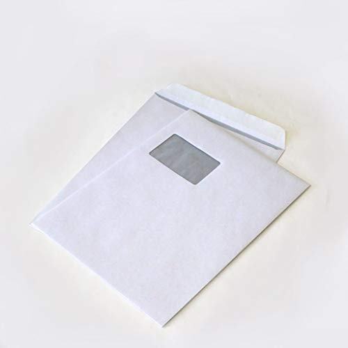 Versandtaschen DIN C4 229 x 324 mm weiß 120 g/m² mit Fenster haftklebend (163145E) (250)