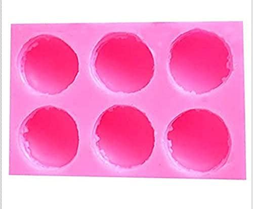 EPRHAY 6-Cavity 3D Macaroon/Macaron Hamburger Silicone Mold,Silicone Cake Decorating Mould for Soap, Lotion Bar, Bath Bomb, Candle，Chocolate，Polymer Clay