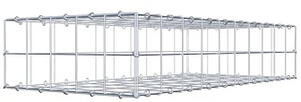 GABIONA Gabione 100 × 20 × 50 cm (L x H x T) – Steinkorb aus 4 mm Draht, Maschenweite 10 × 10 cm, C-Ring Verschluss + Gratis-Zange – ideal für Sichtschutz, Gabionenzaun, Gartenmauer und Steinkorbwand