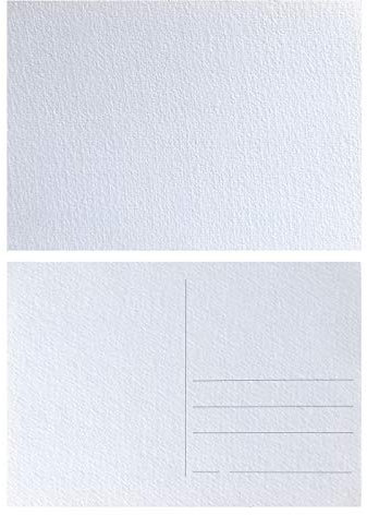 ARTSERVICE-TUBE Aquarell-Postkarten 300g/m², 50 Blatt, naturweiße Oberfläche mit feiner Struktur zum selbst gestalten (DIN A6)