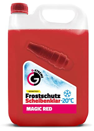 Gamix Scheibenfrostschutz mit Magic Red Duft | Schlierenfreier und effektiver Scheibenreiniger für den Winter | Gebrauchsfertige frostschutzmittel scheibenwaschanlage | 5L
