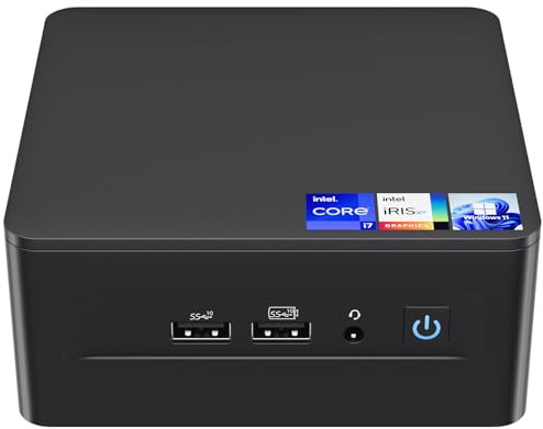 Intel NUC 12 Pro，for ASUS NUC12 Pro Wall Street Canyon NUC12WSHi7 Mini-PC，Core i7-1260P 12th Gen, 12 Kerne, 18 MB Cache, bis zu 4,7 GHz Turbo, 28 W Iris Xe-Grafik, 32 GB RAM, 1 TB SSD, Win 11 Pro