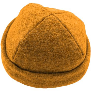 frihed. Saunahut Senf aus Wollwalk - 100% Schafschurwolle - Premium Sauna Accessoire für Männer und Frauen - Flexible Größe - Handmade in Lüneburg