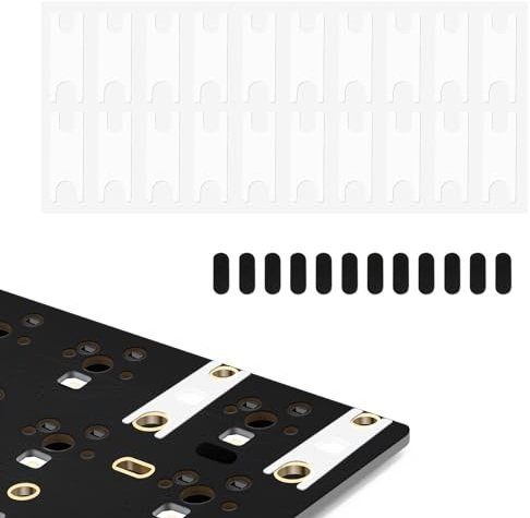 YIMAGUJRX Keyboard PCB Stabilizer Switch Silicone Film Keyboard Stabilizer Switch Pads 20Pcs, Stabilizer Steel Wire EVA Pads 12Pcs(Transparent