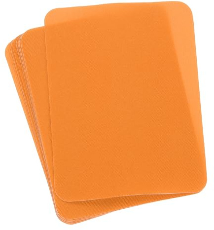 QUARKZMAN 10 Stück Aufbügelflicken für Kleidung Stoff Reparatur, Flicken zum Aufbügeln 125mm x 95mm für Kleidung, Hosen, Taschen, Reparatur von Löchern und Dekoration (Orange)