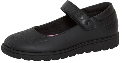 Disney Girls Stitch School Shoes Black 13 UK Child