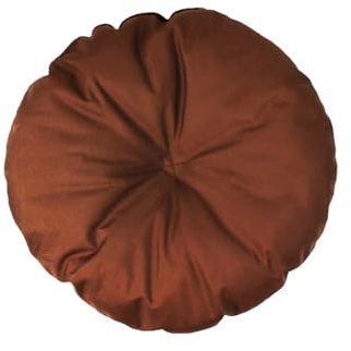 Hundekissen – Katzenkissen – rund Größe ⌀ 40 cm braune Farbe – Hundebett – Katzenbett – Katzenmatte – Matratze für Hunde oder Katze – Waschbar – Ideal für Transportkörbe oder Tierbetten