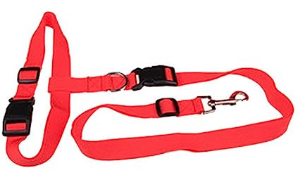 YARNOW Hands Hundeleine Mit Verstellbarem Gürtel Robuste Und Langlebige Laufleine Für Jogging Wandern Und Rot