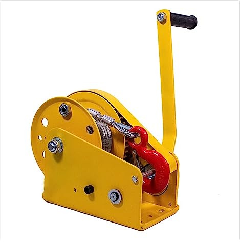 Verricello elettrico Verricello manuale, dispositivo autobloccante bidirezionale da 1200 libbre Piccolo verricello manuale Mini verricello a fune con gancio Freno automatico Strumenti di sollevamento