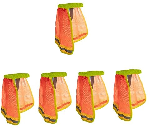 Artibetter 5stücke Hochsichtbarer Helmüberzug Mit Nackenschutz Faltbarer Reflektierender Sonnenschutz Für Sicherheitshelme Leuchtend Orange Für Bauarbeiter Und Außeneinsätze