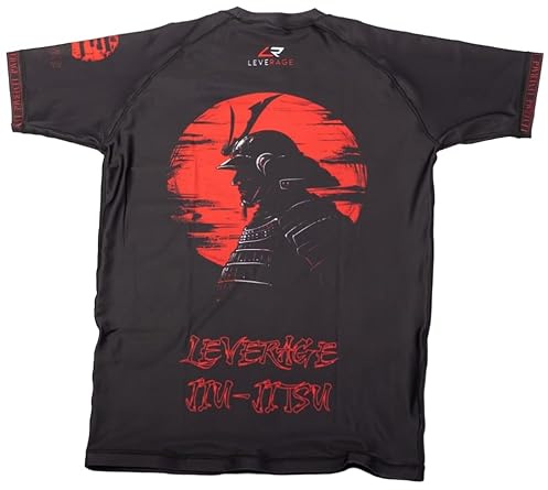 Leverage Kids BJJ MMA Rash Guard - Jiujitsu, NoGi, Swimming Shirt, Diving Top, Rashvest, Boys Gift