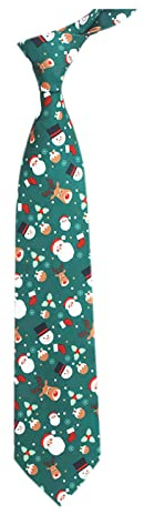 Herren Weihnachts Krawatte Lustig Weihnachtskrawatte Urlaub Hochzeit Festliche bedruckte Krawatte Weihnachten Kostüm Party Zubehör