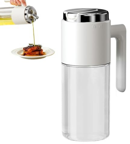 Huehkir Essig & Ölflasche, Ölspender zum Befüllen, Olivenöl Flasche aus Glas, Tropffreier Auslauf Ölzerstäuber für Kochen, Öl Flaschen für die Küche Kochen, Grillen, Pasta