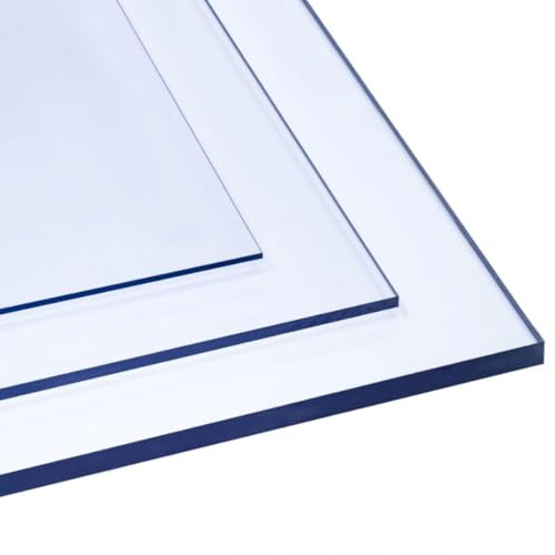 Polycarbonat-Platte 60x120cm 10mm dick - UV-beständig Bruchsicher Glas-Klar Robust & Vielseitig - Zuschnitt von Polycarbonat Transparent - PC Kunststoff-Glas - Gewächshaus-Platten