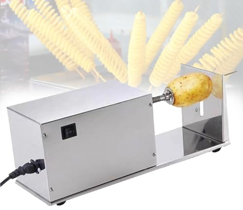 Zowdrix Taglierina a Spirale per Patate, affettatrice Automatica Twister, Macchina per Patate Tornado, con Tre Tasti e pedana in Silicone Antiscivolo