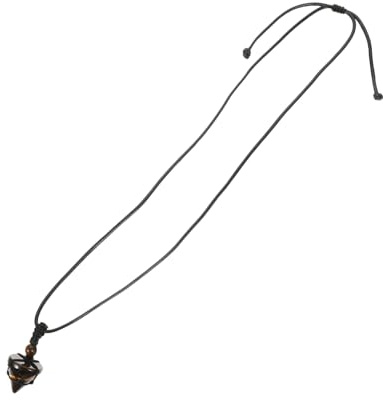 Beatifufu Tigerauge Anhänger Halskette mit Geflochtenem Seil Natürlicher Edelstein Schmuck für Damen Leichter Vintage Schmuckanhänger zum Selbermachen von DIY Glücksbringer Schmuck