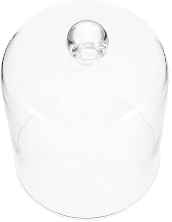 BESPORTBLE Clear Glass Dome Terrarium for Preserved Flowers Decorative Bell Jar Display Cloche Height Elegant Glass Cover for Home Office and Commercial Decor