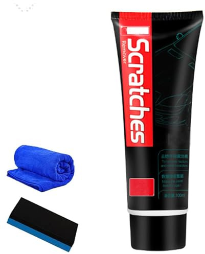 100ML Scratch Free Stove Top Scratch Remover, Polishing Wax for Glass Ceramic Stove Top Cleaner, Cooktop Heavy Duty Cleaner and Polish, Car Paint Scratch Repair with Sponge (1)