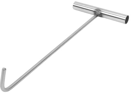 Healeved Heavy-duty Stainless Steel Manhole Cover Lifter with Nonslip Handle Drain Lift Hook for Sewer Storm Drain and Covers Ergonomic Grip for Safe Maintenance and Repair Tasks