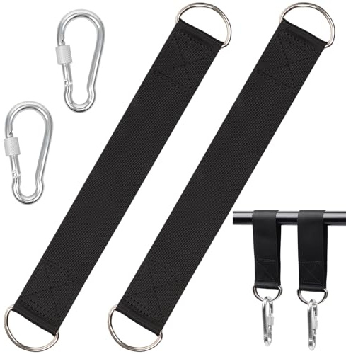 ZY-otu 2 Stück Hängematte Boxsack Halterung + 2 Karabiner + 2D-Ringe Robuste Nylon-Befestigung für Schaukel & Hängematte Passend für Schaukel Indoor und Outdoor Hängematte mit Gestell