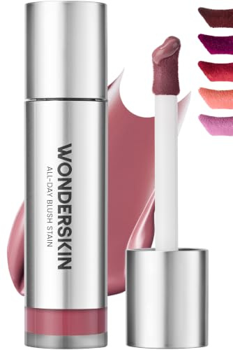 Wonderskin Liquid Blush Stain - Wonder Blading Långvarig Rouge, Transferresistent Krämrouge för Kinder i Upp till 12H, Byggbar Naturligt Strålande Finish (Barely) | Överföringssäker flytande rodnad, ger lätt, byggbar färg som varar hela dagen.