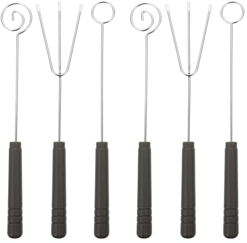 Generisch 6stücke Teiliges Fonduegabel Edelstahl Griff Verschiedene Formen für Schokolade Käsefondue Obst und Süßigkeiten Hitzebeständig zum Eintauchen und Dekorieren