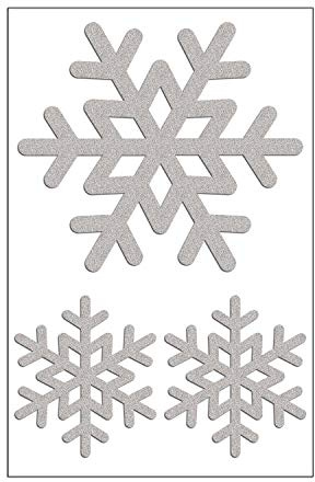 Schneeflocke Reflektoren zum Aufbügeln für Kleidung (3 Schneeflocken im Set)