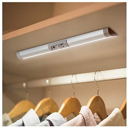 Joyzy Automatic Motion Sensor Closet Lights with Eye-Protection Design Closet Lighting, LED Rechargeable Cabinet Light Battery Operated Wardrobe Light for Wireless Pantry Sink (80Lumen, 6000k 80+CRI)